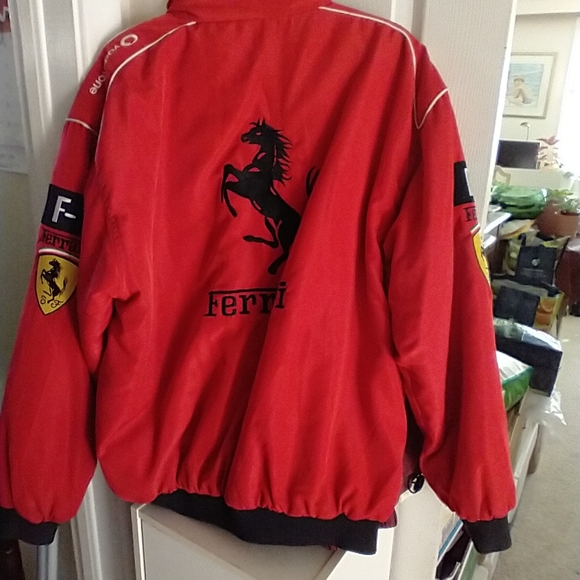 Red Ferrari Jacket with Hat - Picture 2 of 7